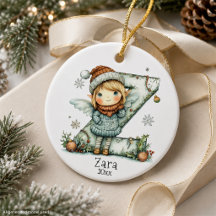 Gemütliche Feen-Weihnachten Initiale Personalisier