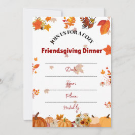 Gemütliche Friendsgiving-Dinner-Einladung Einladung
