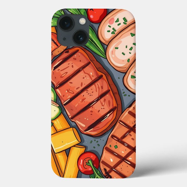 Gemütliche gegrillte Gemüse und leckeres Fleisch Case-Mate iPhone Hülle (Rückseite)