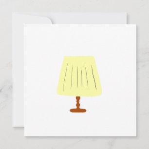 Gemütliche gelbe Plisseetablettenlampe für die Woh Karte