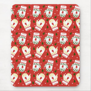 Gemütliche Gold Winter Gloves Mousepad