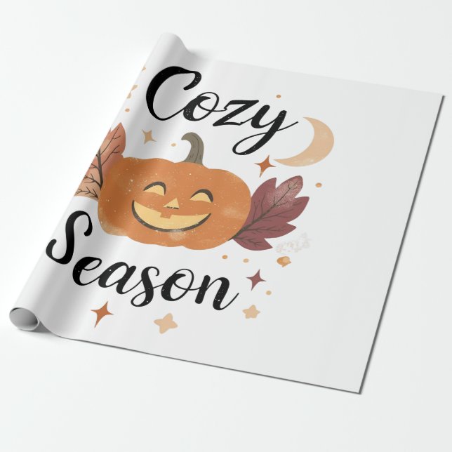 Gemütliche Grusel-Saison Geschenkpapier (Ungerollt)