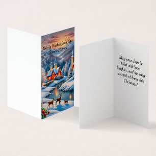 Gemütliche Häuser im Winter