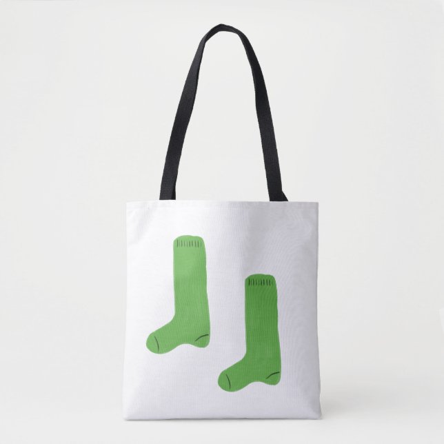 Gemütliche hellgrüne Socken Tasche (Vorderseite)