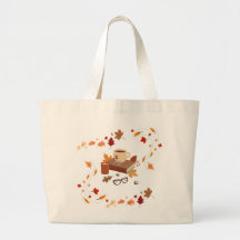 Gemütliche Herbst-Buchliebhaber-Ästhetik-Canvas-Ta