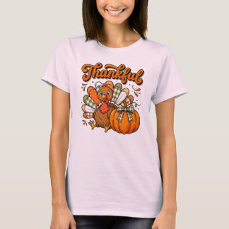 Gemütliche Herbst-Erntedankfest mit Truthahn T-Shirt
