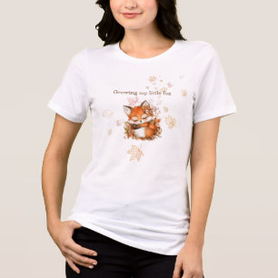 Gemütliche Herbst-Fuchs-Baby-Party   „Bald Mama“ Tri-Blend Shirt