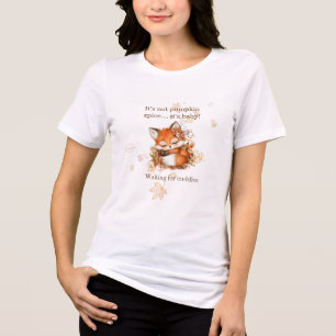 Gemütliche Herbst-Fuchs-Baby-Party   „Bald Mama“ Tri-Blend Shirt