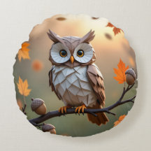 Gemütliche Herbst-Origami-Owl-Kissen
