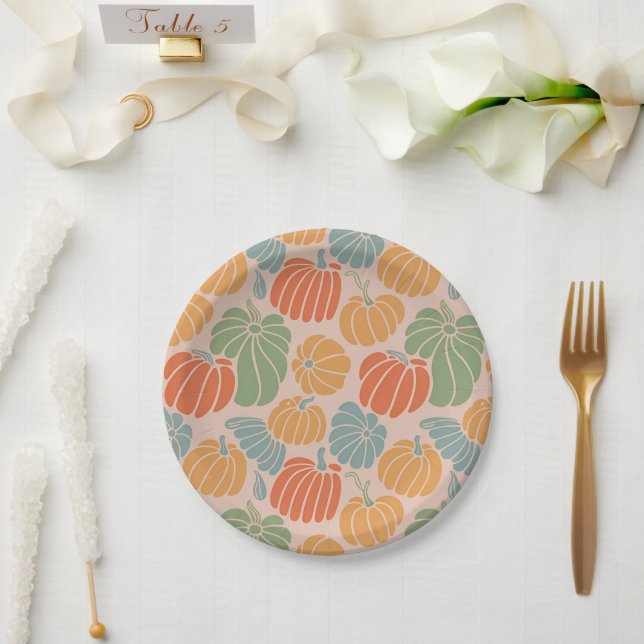 Gemütliche Herbst Pumpkin Papier Teller & Party Li (Hochzeit)
