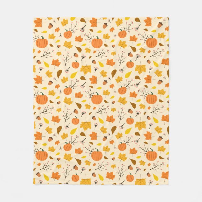 Gemütliche Herbst-Pürternte Fleecedecke (Vorderseite)