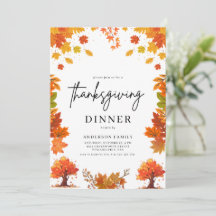 Gemütliche Herbst-Thanksgiving-Dinnerparty