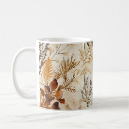 Gemütliche Herbstästhetische Botanische Printwerbu Kaffeetasse