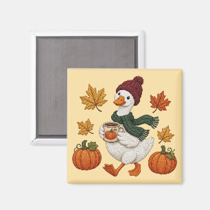 Gemütliche Herbstente mit Kürbis-Kaffee und Herbst Magnet