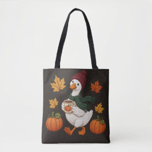 Gemütliche Herbstente mit Kürbis-Kaffee und Herbst Tasche