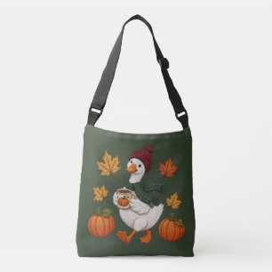 Gemütliche Herbstente mit Kürbis-Kaffee und Herbst Tragetaschen Mit Langen Trägern