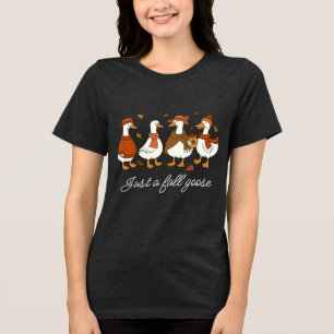Gemütliche Herbstgänse - Herbstsaison Tiervorführu Tri-Blend Shirt