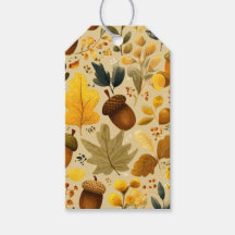 Gemütliche Herbstgutschriften und Blätter in Gelb,
