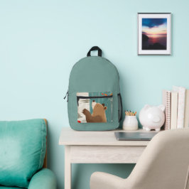 Gemütliche Herbstmomente mit einem Waldbär Bedruckter Rucksack