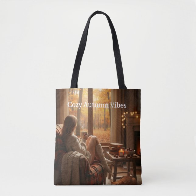Gemütliche Herbststimmung | Personalisierter Herbs Tasche (Vorderseite)