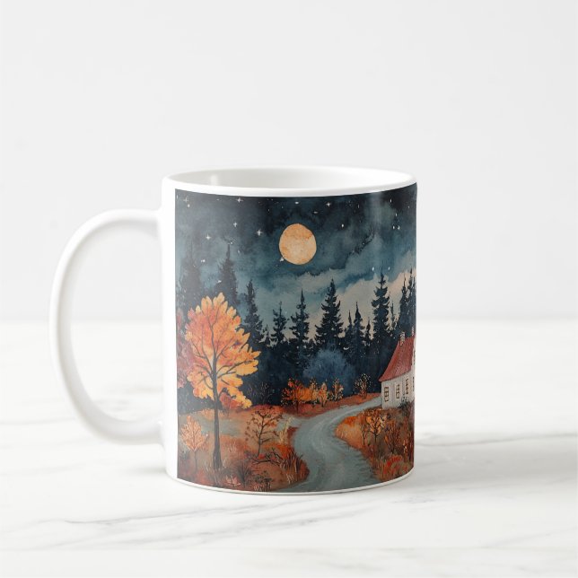 Gemütliche Herbstwoche Hütte Herbst Nachmittag Kaffeetasse (Links)