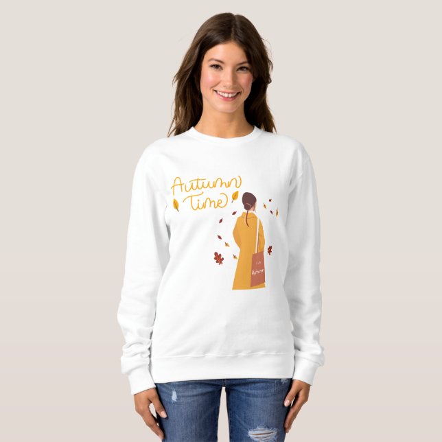Gemütliche Herbstzeit | Cute Fall Grafik Pullover (Vorne ganz)