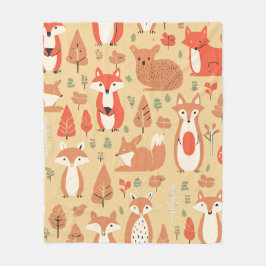 Gemütliche Holzfreunde 2 Fleecedecke