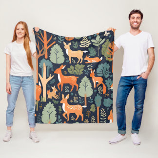 Gemütliche Holzfreunde Fleecedecke