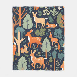 Gemütliche Holzfreunde Fleecedecke