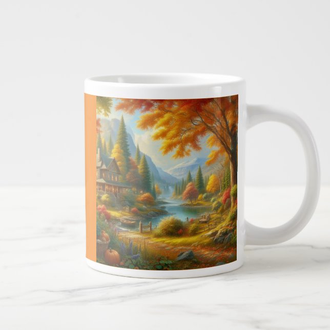 Gemütliche Hütte im Wald Jumbo-Tasse (Rechts)