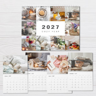 Gemütliche Jahres-Fotocollage Moderne 2027 Kalende Kalender