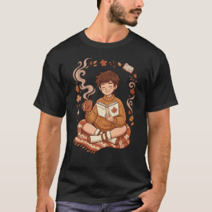 Gemütliche Jahreszeit Herbst Leser Buchliebhaber S T-Shirt