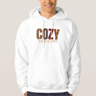 Gemütliche Jahreszeit Karo Leopard Herbst Stimmung Hoodie