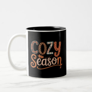 Gemütliche Jahreszeit Retro Herbst Gemütlich Thank Zweifarbige Tasse