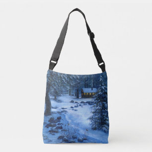 "Gemütliche Kabine im Schnee" Tote Tasche