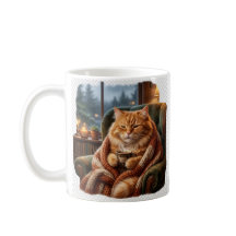 Gemütliche Kaffee-Katzen-Illustration