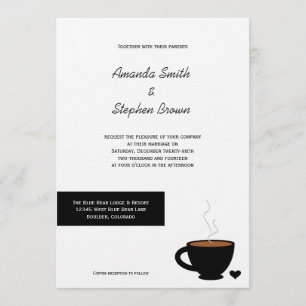 Gemütliche Kaffee-Liebe Lässige Hochzeitseinladung Einladung