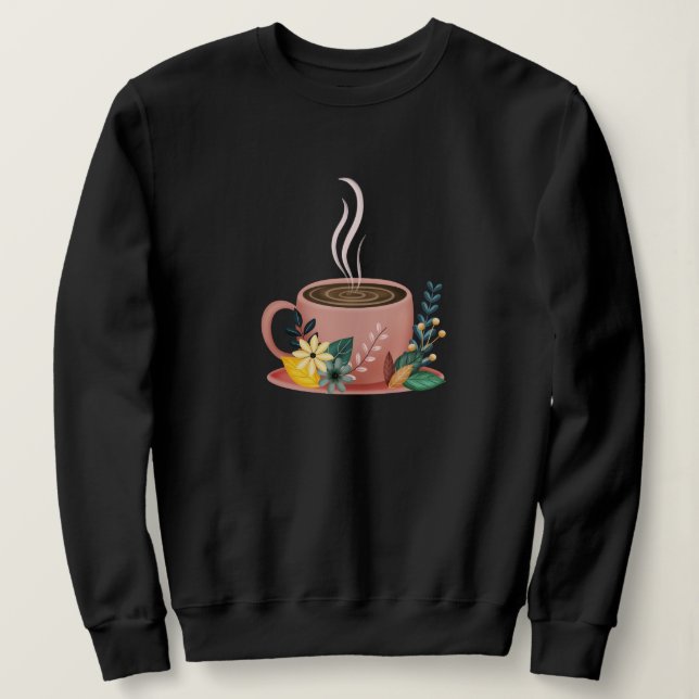 Gemütliche Kaffeetasse Sweatshirt (Design vorne)