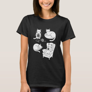 Gemütliche Katzen T-Shirt