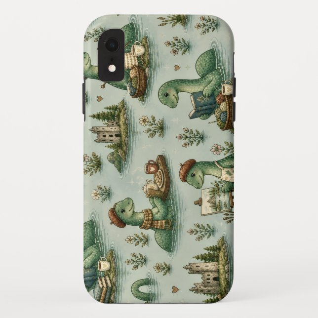 Gemütliche Kryptide Nessie Loch Ness Monster Hobby Case-Mate iPhone Hülle (Rückseite)