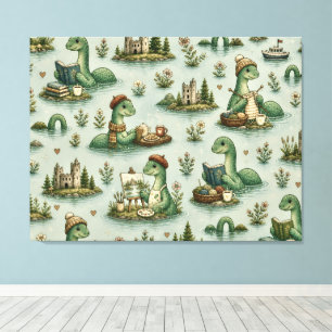 Gemütliche Kryptide Nessie Loch Ness Monster Hobby Leinwanddruck