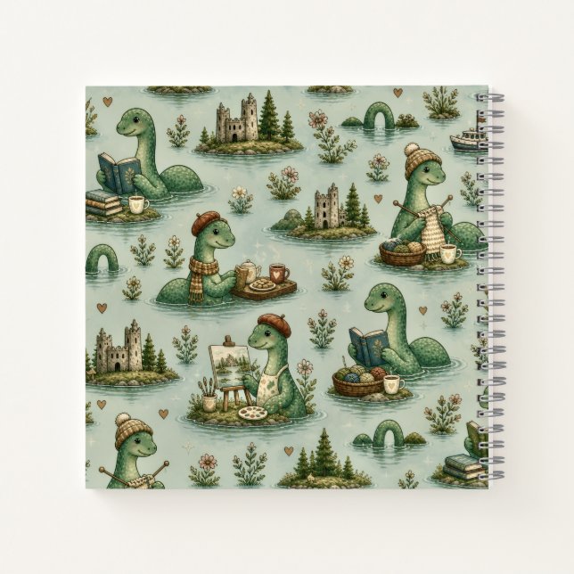Gemütliche Kryptide Nessie Loch Ness Monster Hobby Notizbuch (Rückseite)