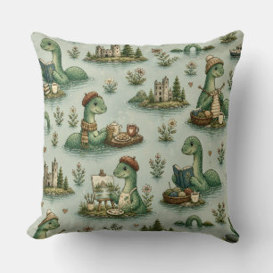 Gemütliche Kryptiden Nessie Loch Ness Monster Hobb Kissen