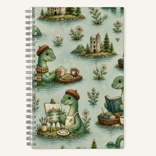 Gemütliche Kryptiden Nessie Loch Ness Monster Hobb Notizbuch
