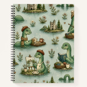 Gemütliche Kryptiden Nessie Loch Ness Monster Hobb Notizbuch