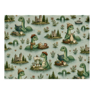 Gemütliche Kryptiden Nessie Loch Ness Monster Hobb Poster