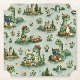 Gemütliche Kryptiden Nessie Loch Ness Monster Hobb Untersetzer