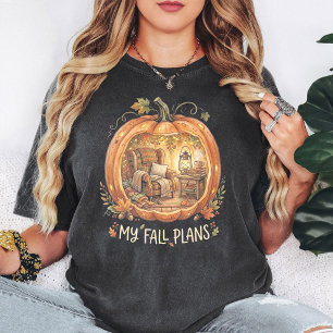 Gemütliche Kürbis-Herbstpläne Herbst-Sessel T-Shirt