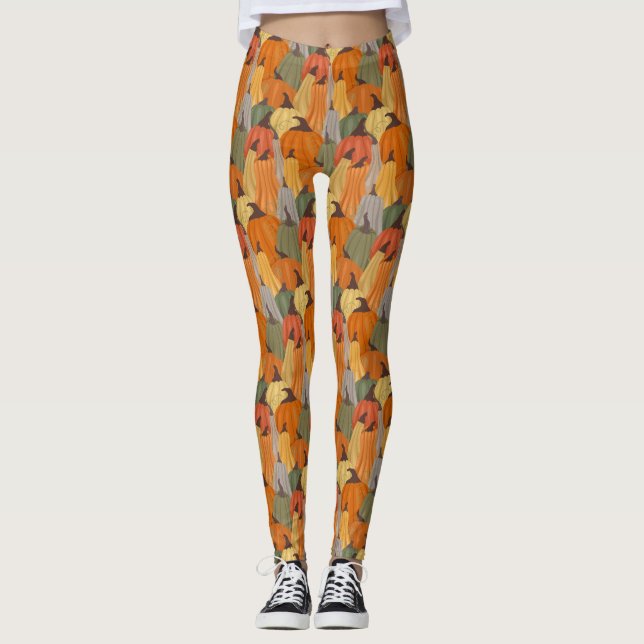 Gemütliche Kürbis Leggings (Vorderseite)