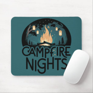 Gemütliche Lagerfeuer-Nächte Rustikales Outdoor-Ab Mousepad
